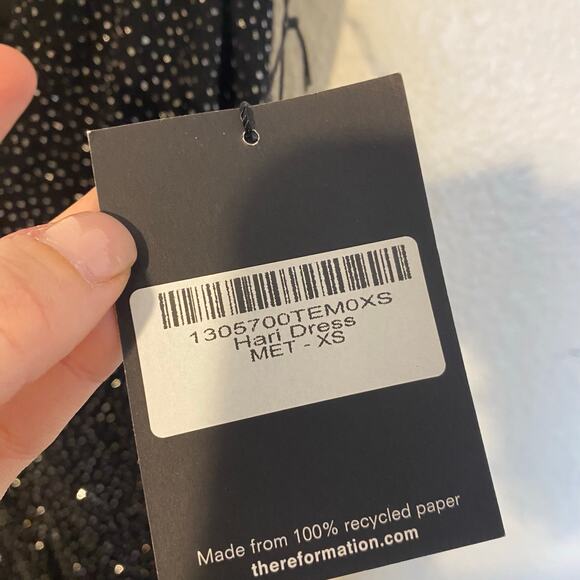 Reformation Hari Sparkly Party Midi Dress Size XS NWT - Picture 8 of 13